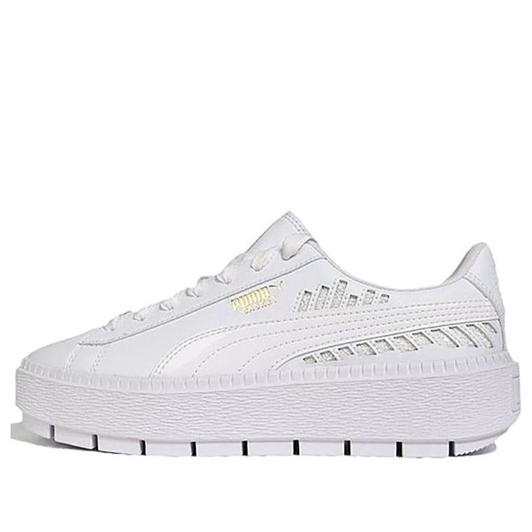 (WMNS) PUMA Platform Trace Metallic C Sneakers White 369170-02