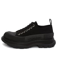 (WMNS) Alexander McQueen Tread Slick Lace Up 'Black' 611705W4L321000