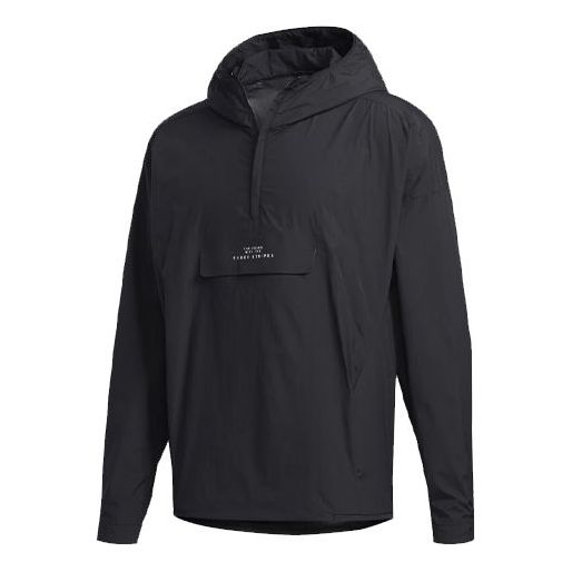 adidas logo Loose Casual Hooded Jacket Black FM5409