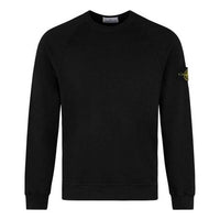 STONE ISLAND Logo Patch Crewneck Sweatshirt 'Black' 741566060-V0029