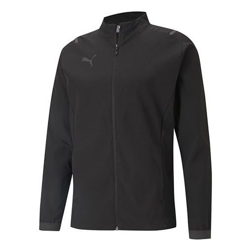 PUMA Sports Training Windproof Stand Collar Knit Jacket Black 656743-03