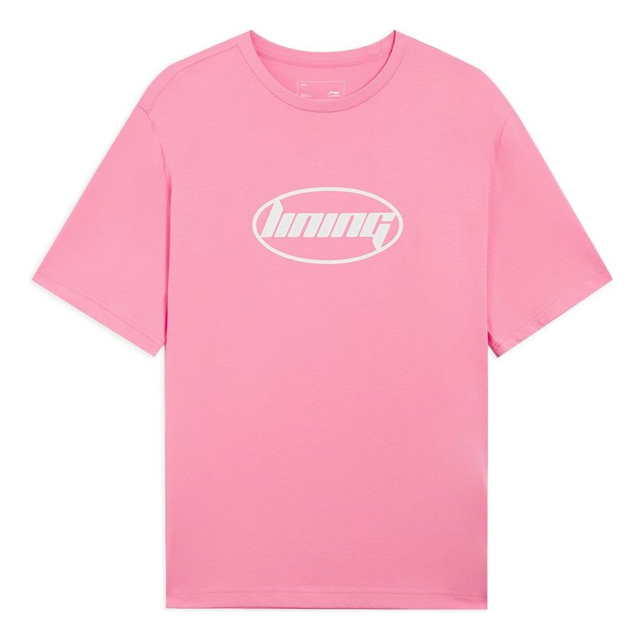 Li-Ning Fashion Logo T-shirt 'Pink White' AHSSA33-13