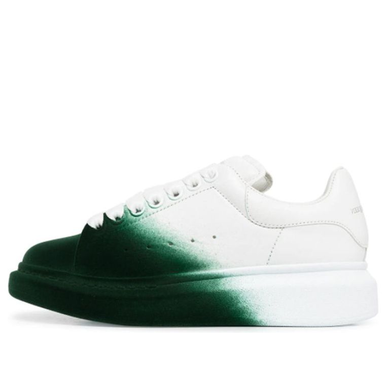 (WMNS) Alexander McQueen Oversized Sneaker 'White Green Velvet Spray' 586388WHWM29706