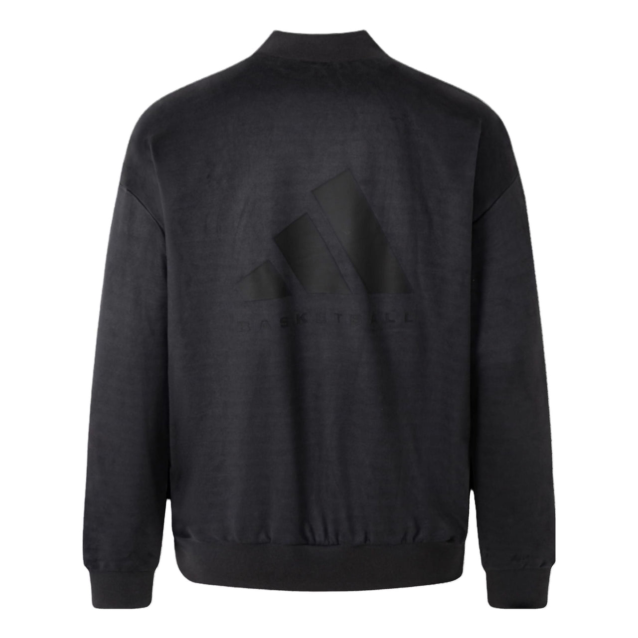 adidas Basketball Sueded Crew Sweatshirt 'Carbon' IN7696