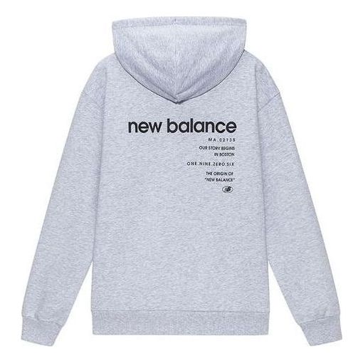 New Balance Logo Printing Sports Hoodie 'Grey' 5CB43313-GR