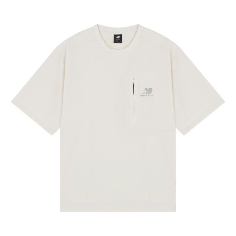New Balance Logo Print Tee 'White' AMT22371-CFO