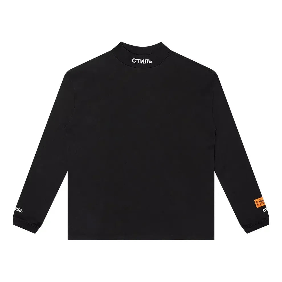HERON PRESTON CTNMB Long-Sleeve Turtleneck T-shirt 'Black' HMAB017F20JER0011001