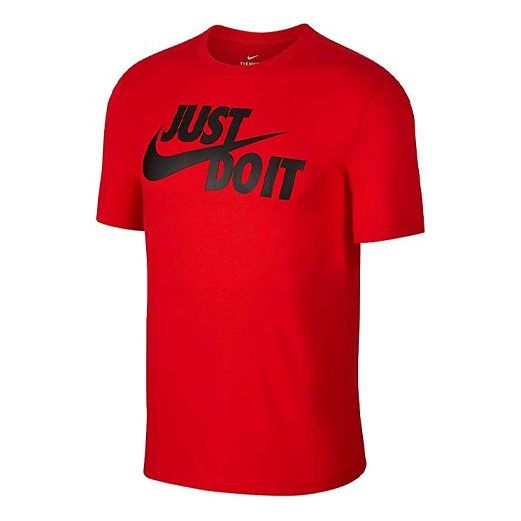 Men's Nike Sportswear JDI Large Logo Short Sleeve Large Red T-Shirt AR5007-657