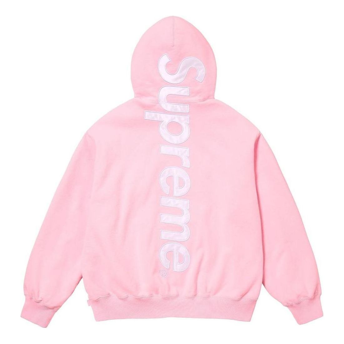 Supreme FW23 Week8 Satin Appliqu Hoodie 'Pink' SUP-FW23-148