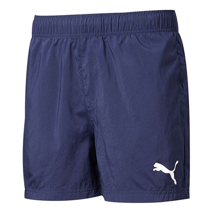 PUMA Embossed Logo Fleece Shorts 'Blue White' 592975-49