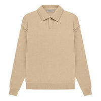 Fear of God Essentials SS23 Knit Long Sleeve Polo Shirt 'Sand' FOG-SS23-041
