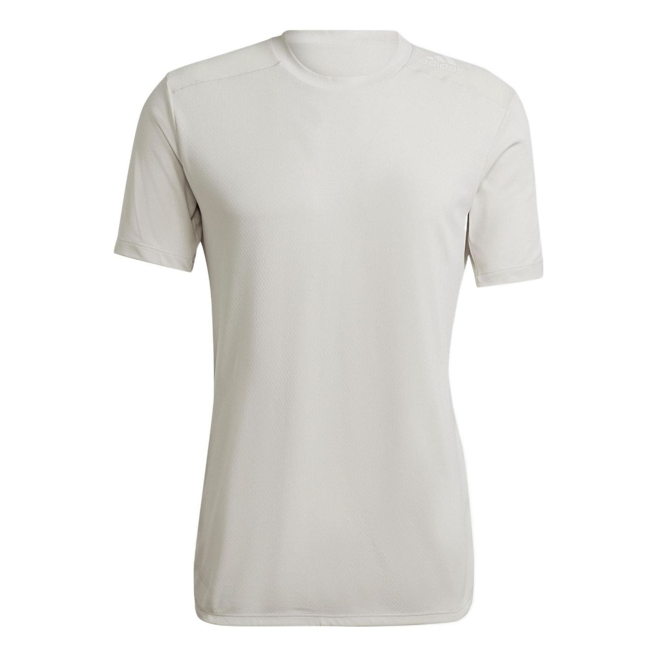 Men's adidas Solid Color Back Round Neck Sports Short Sleeve White T-Shirt HJ9775