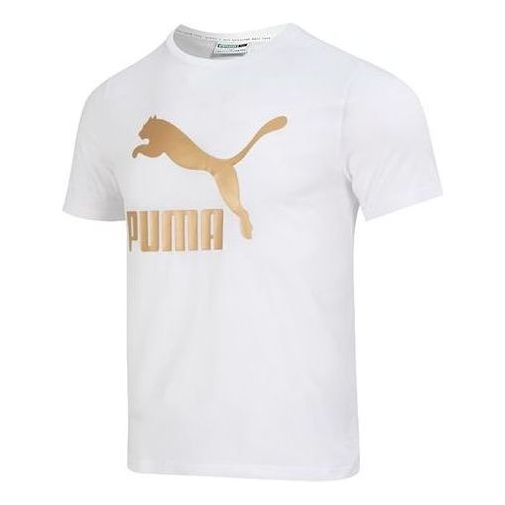 PUMA Printed Short Sleeve T-Shirt 'White' 621559-02