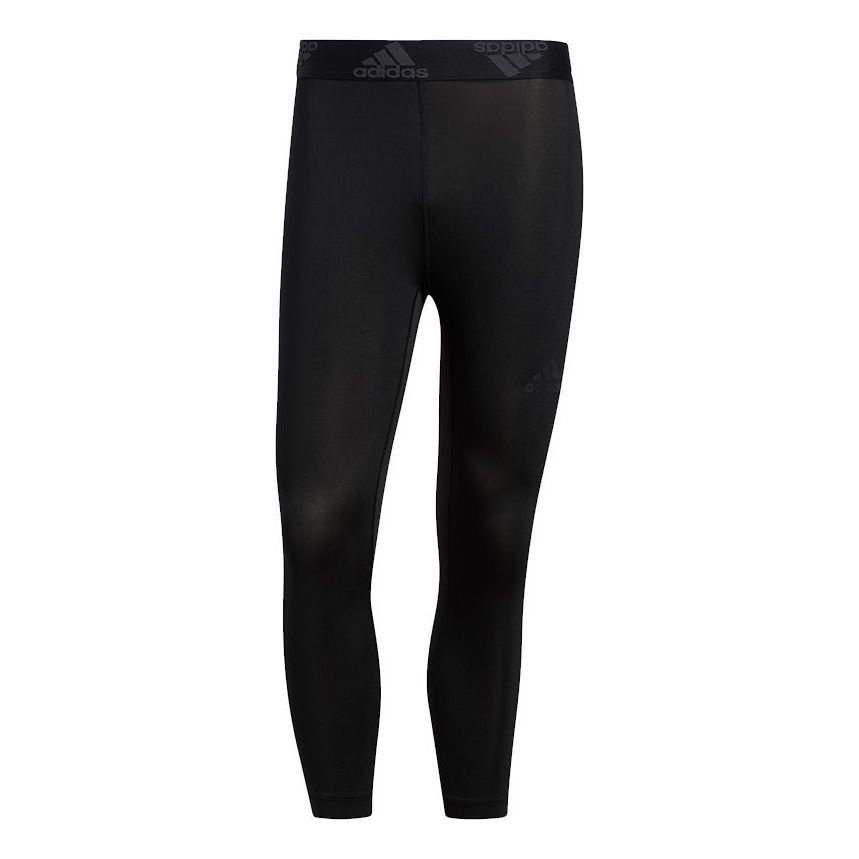 adidas TF Turf 34 Tig 3S Stripe Sports Leggings Black GL0457