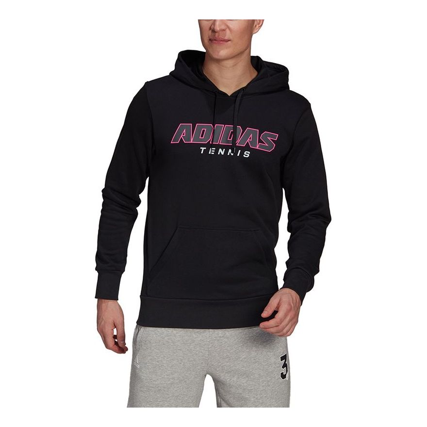 adidas Cat Graph Hood Casual Tennis Sports hooded Pullover Black GK8158