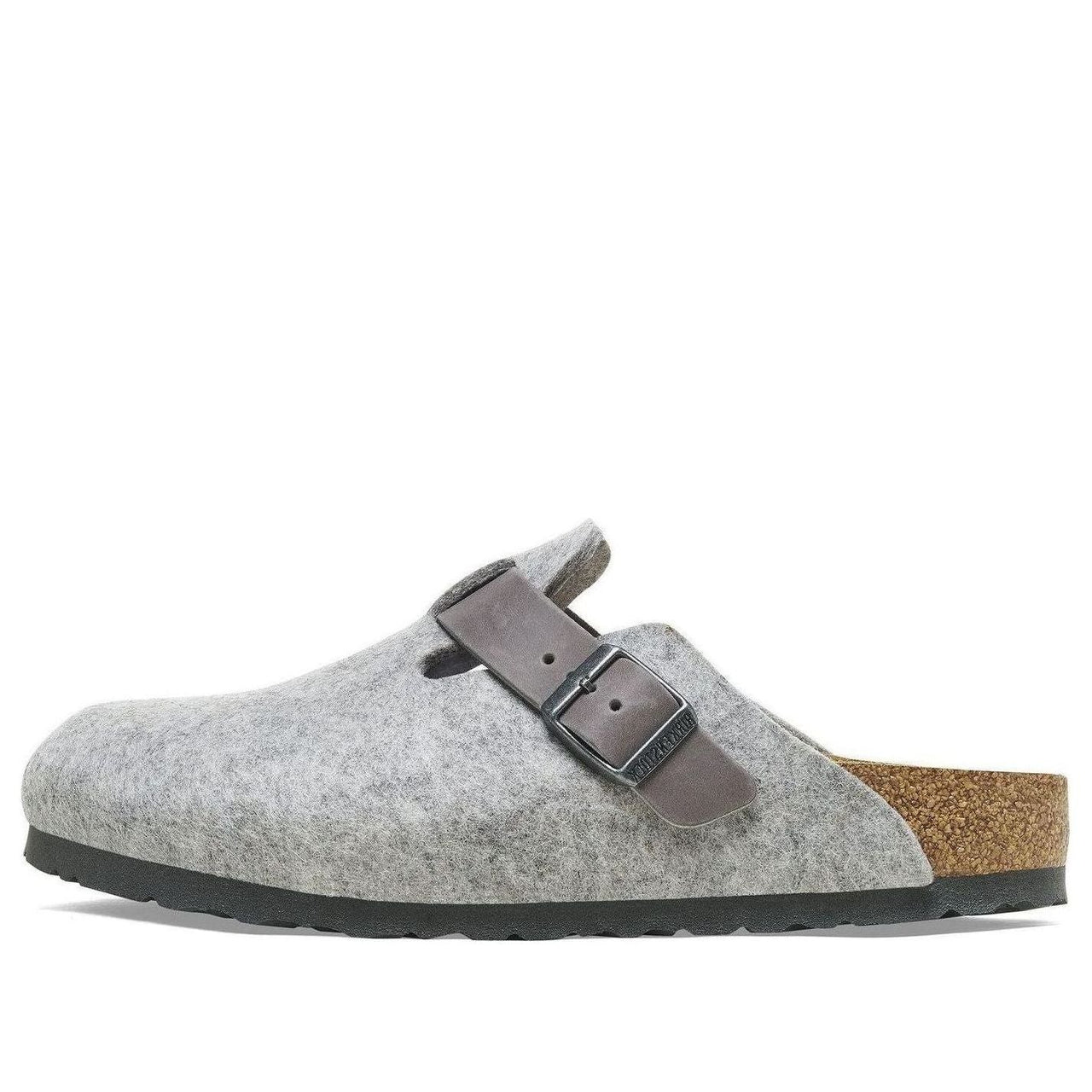Birkenstock Boston Natural Leather/Felt 'Light Grey' 1026149