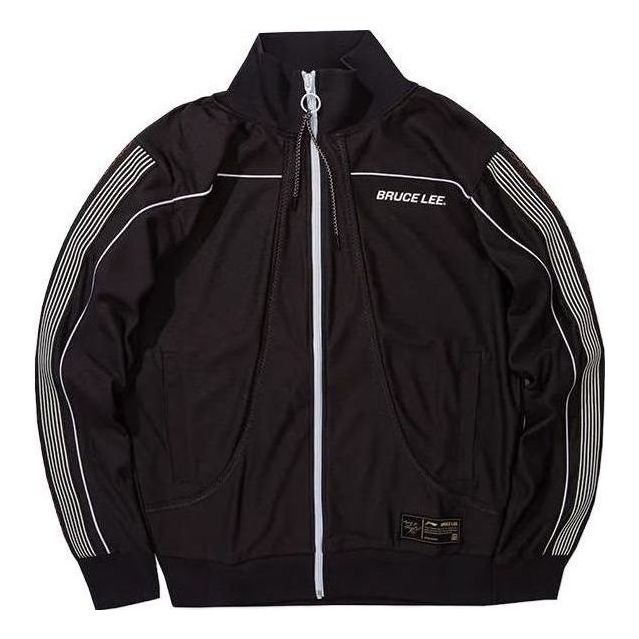 Li-Ning x Bruce Lee Graphic Jacket 'Black Grey' AFDR985-3