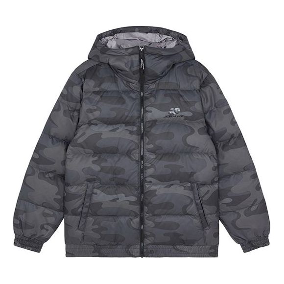 New Balance Sport Printed Logo Puffer Jacket 'Black Camo' AMJ13335-BM