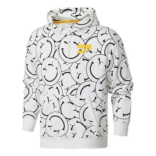 PUMA Club AOP Printed Hooded Fleece White 530367-02