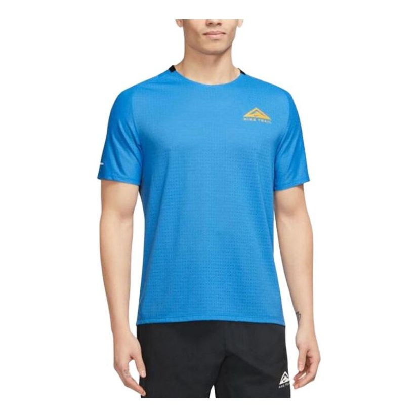 Nike Dri-FIT Trail Solar Chase Short-Sleeve Trail Running Top 'Blue' DV9306-435