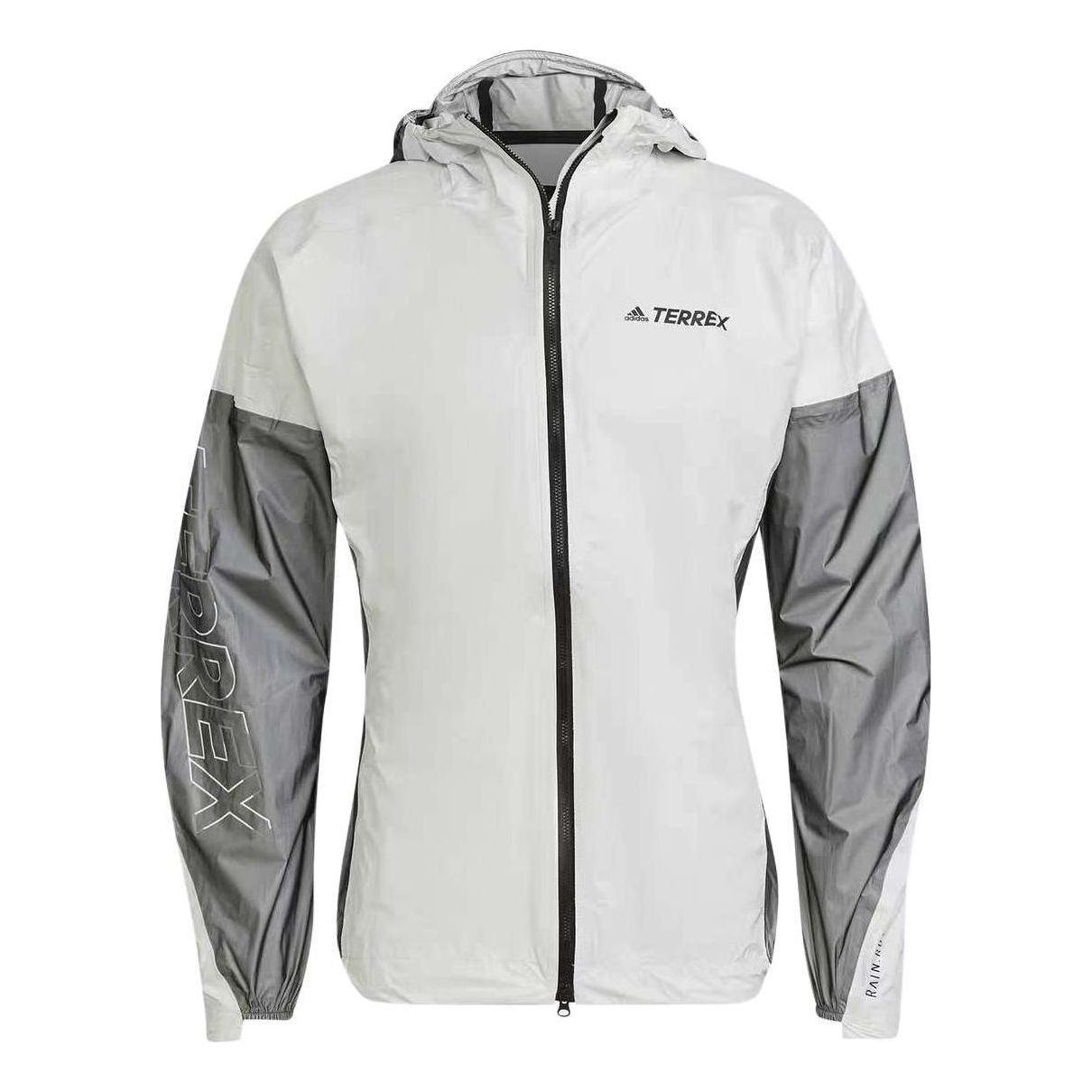 adidas Terrex Agravic Pro Trail Running Rain Jacket Asia Sizing 'White Black' H44115