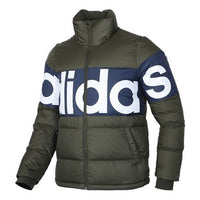 adidas neo Colorblock Alphabet Down Jacket Green EI4383