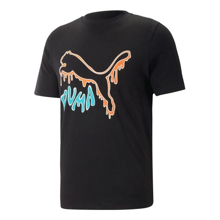 PUMA Graphic Melted Cat T-Shirt 'Black' 622554-01