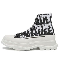 Alexander McQueen Tread Slick Graffiti Boots 'White Black Cream' 705667W4TG49356