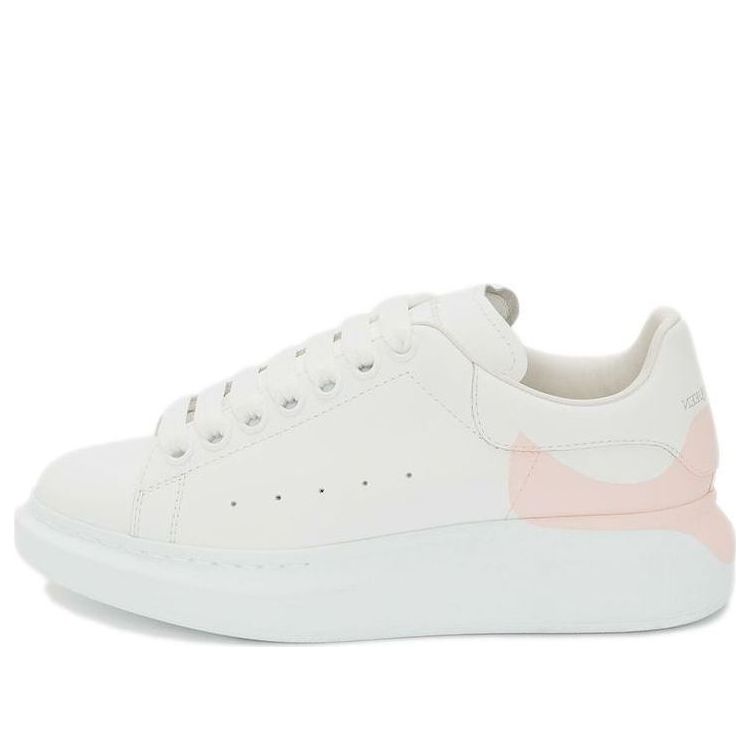 (WMNS) Alexander McQueen Oversized Sneaker 'White Pink Heel' 650789WHZ4U9648