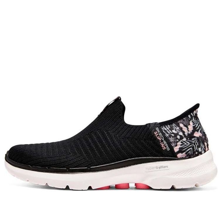 (WMNS) Skechers Go Walk 6 Slip In 'Black Pink' 124626-BKPK