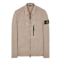STONE ISLAND Brushed Cotton Canvas Zip Shirt Jacket 'Dove Grey' 7815106WN-V0192