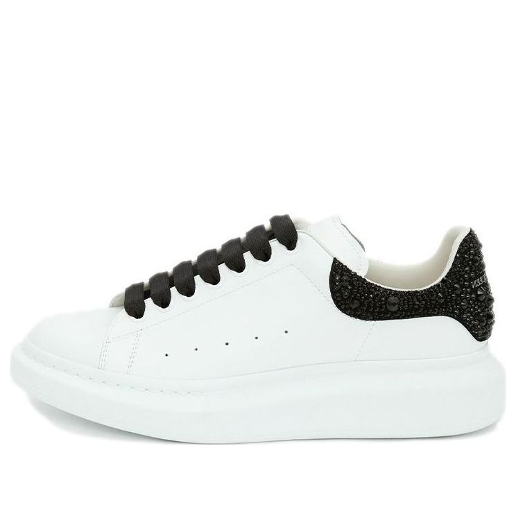 Alexander McQueen Oversized Sneaker 'White Jet Black Crystal' 662654WIA4U9581