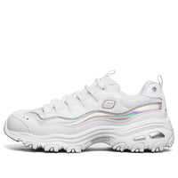 (WMNS) Skechers D'lites 1.0 GS White/Silver 13160-WSL