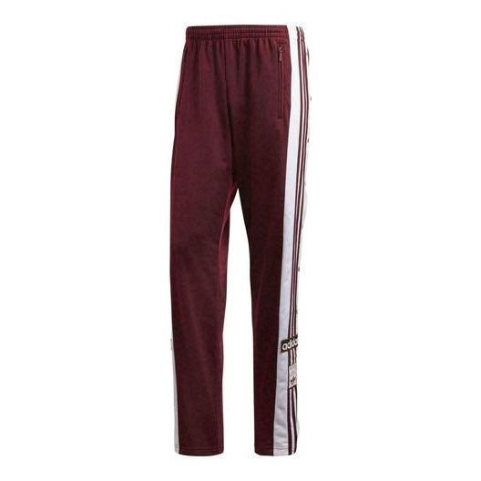 Men's adidas originals Side Retro Casual Sports Pants/Trousers/Joggers Autumn Dark Red DH5752