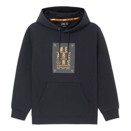 Li-Ning Wade Series Printing Hooded Pullover 'Black' AWDS193-1