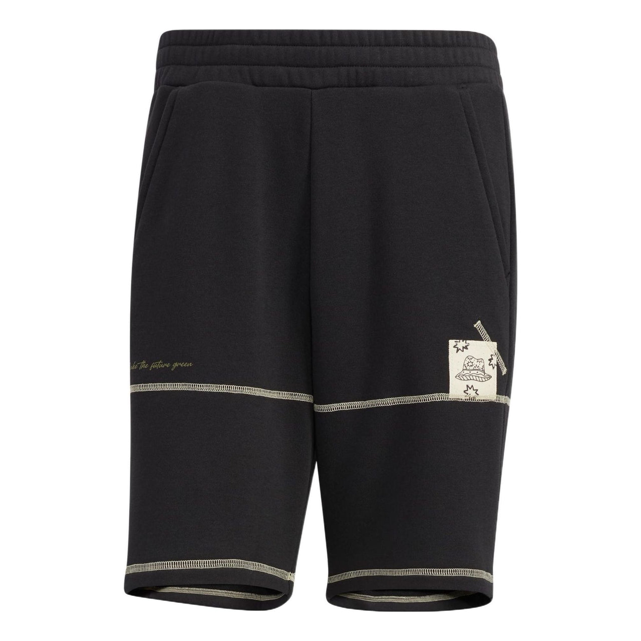 adidas neo Solid Color Design Straight Athleisure Casual Sports Shorts Black HH7673