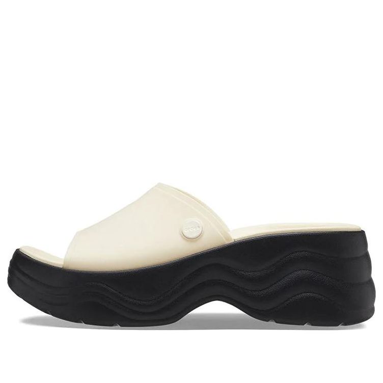 (WMNS) Crocs Skyline Slides 'Vanilla Black' 208182-1LG