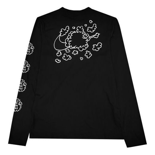 Nike Training Sports Printing Quick-dry Knit Ventilate Long Sleeve Male Black CK9466-010