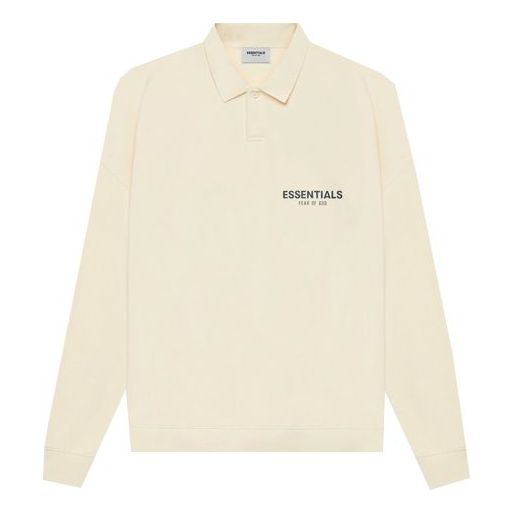 Fear of God Essentials SS21 Long Sleeve French Terry Polo Shirt 'Buttercream' FOG-SS21-637