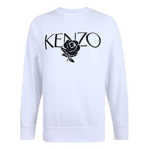 (WMNS) KENZO Printing Round-neck Swea White F952SW779952-01