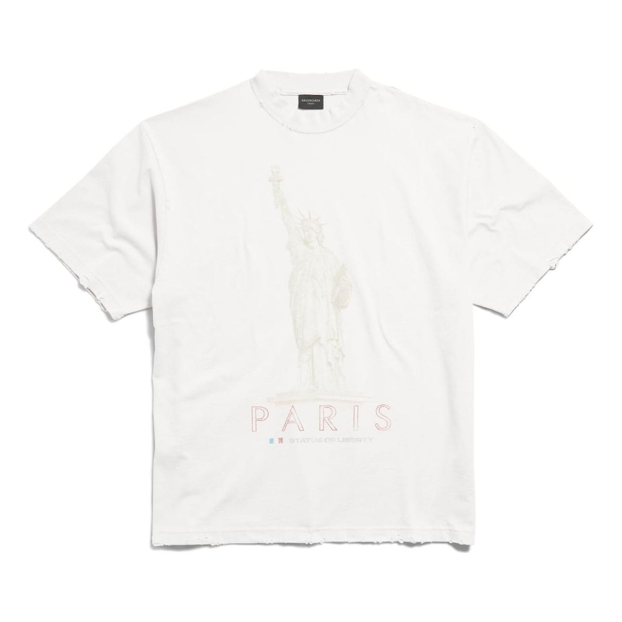 Balenciaga Paris Liberty T-Shirt 'Off White' 764235TQVR99016