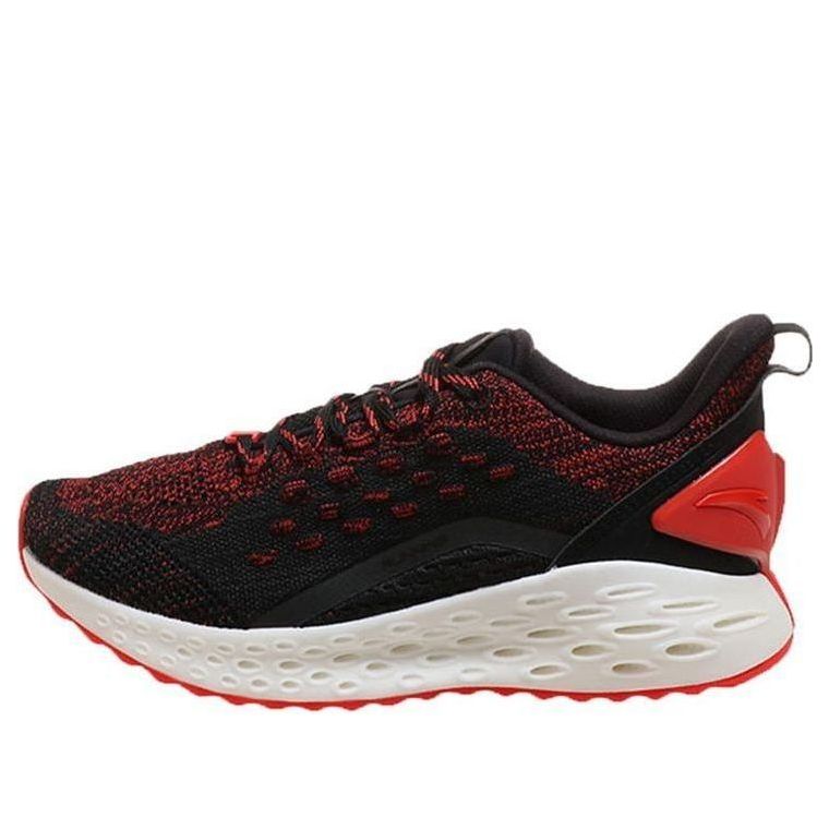 (WMNS) ANTA Running Series Sneakers 'Black with Red Mesh' 12915588-10