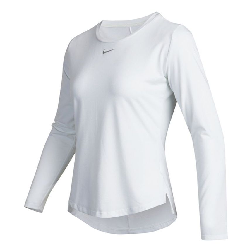 (WMNS) Nike Solid Color Training Sports Breathable Long Sleeves White DD0621-100