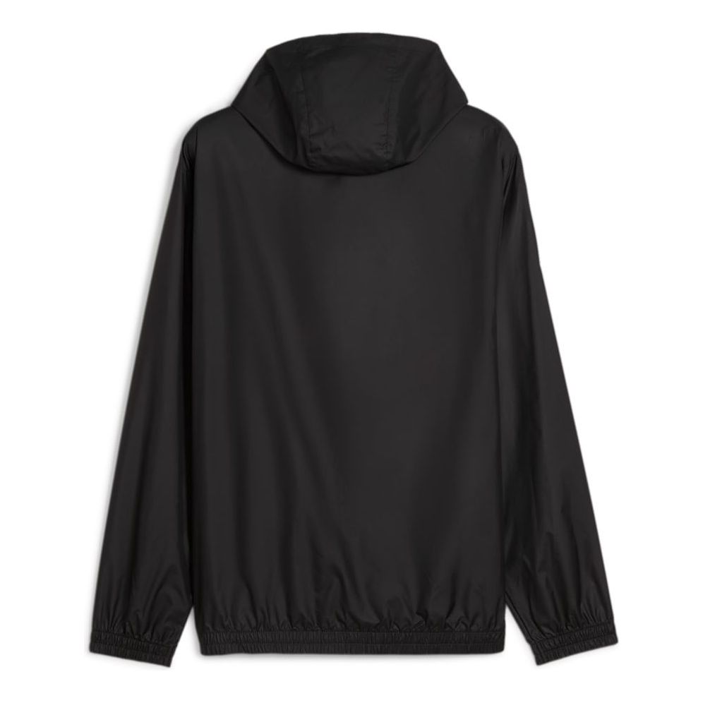 PUMA Hooded Graphic Windbreaker Jacket 'Black Yellow' 623837-01