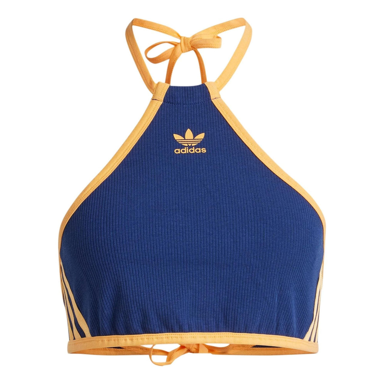 (WMNS) adidas Originals Rib Neck Halter Long Sleeve Top Asia Sizing 'Dark Blue' JH0612