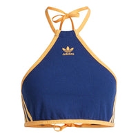 (WMNS) adidas Originals Rib Neck Halter Long Sleeve Top Asia Sizing 'Dark Blue' JH0612