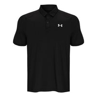 Men's Under Armour Golf Sports Breathable Loose Short Sleeve polo Black 1365512-001