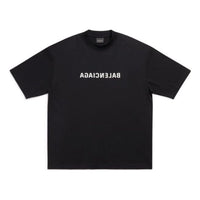 Balenciaga Mirror Balenciaga T-Shirt Medium Fit 'Black' 612966TNVR21070