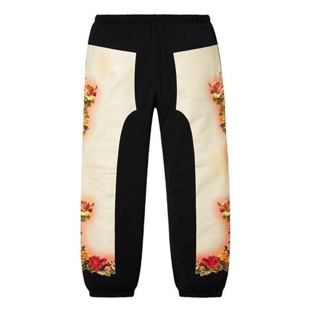 Supreme x Jean Paul Gaultier Floral Print Sweatpants 'White Black Yellow' SUP-SS19-792