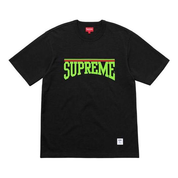Supreme SS18 Arch SS Top Black Logo Short Sleeve Unisex SS18-0204